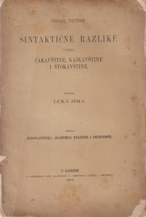 Luka Zima - Sintaktične razlike između čakavštine