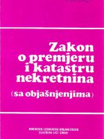 Zakon o premjeru i katastru nekretnina (sa objašnjenjima)