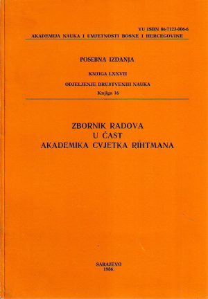 Zbornik radova u čast akademika Cvjetka Rihtmana