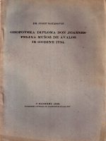 Josip Matasović - Grofovska diploma Don Joannes-Felixa Munoz de Avalos iz godine 1734. (1929.)