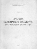 Ivo Vinski - Procjena nacionalnog bogatstva po područjima Jugoslavije