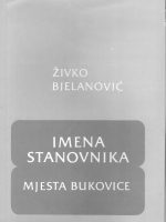 Živko Bjelanović - Imena stanovnika mjesta Bukovice