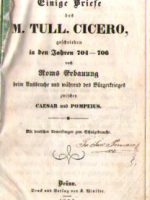 Einige briefe de M.Tull.Cicero