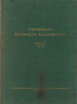 Univerzalna decimalna klasifikacija FID 323; 1959